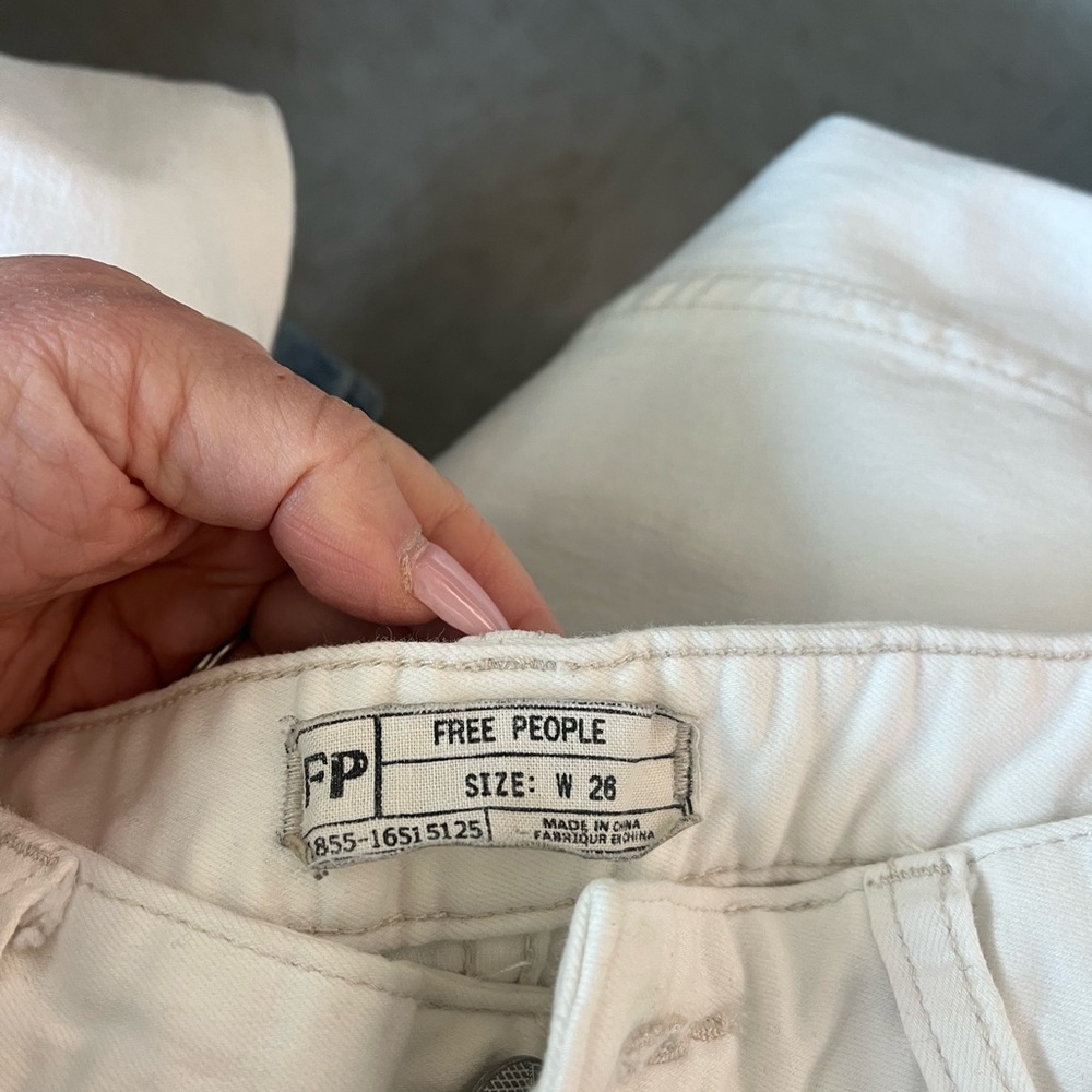 Free People White Jeans